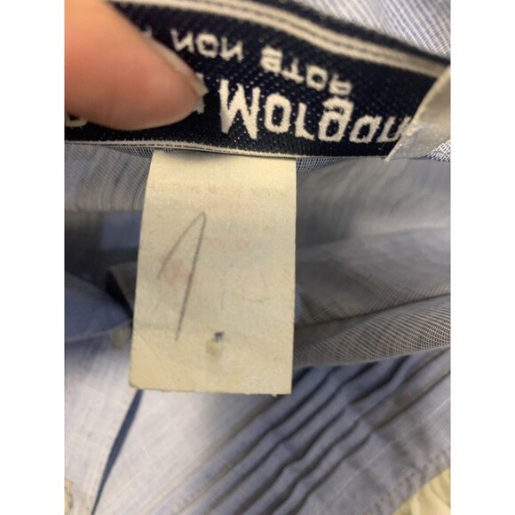 Vtg Donna Morgan Non Stop Prairie Dress Med Union Made USA NWT Lace Blue Cottage - Picture 9 of 10